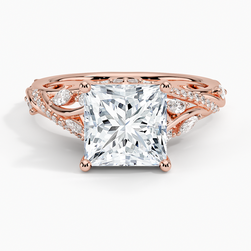 Begonia Vine Diamond Ring (1/2 ct. tw.) - Princess Cut Center Stone