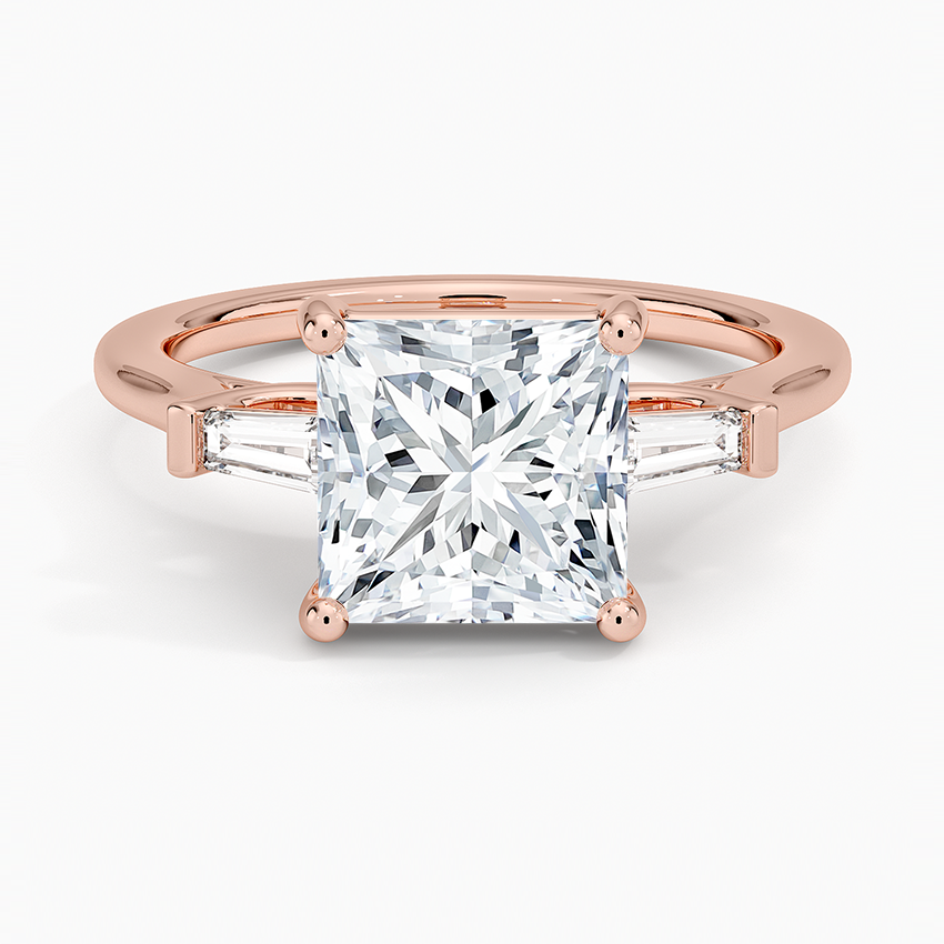 Symphony Perfect Fit Tapered Baguette Diamond Ring - Princess Cut Center Stone