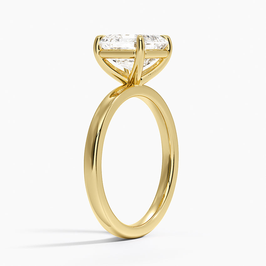 Fairmined Perfect Fit Solitaire 2mm Ring - Asscher Cut Center Stone