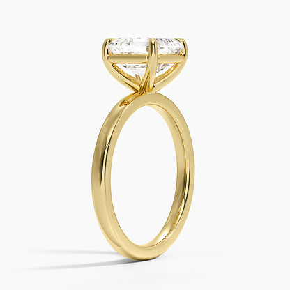 Fairmined Perfect Fit Solitaire 2mm Ring - Asscher Cut Center Stone