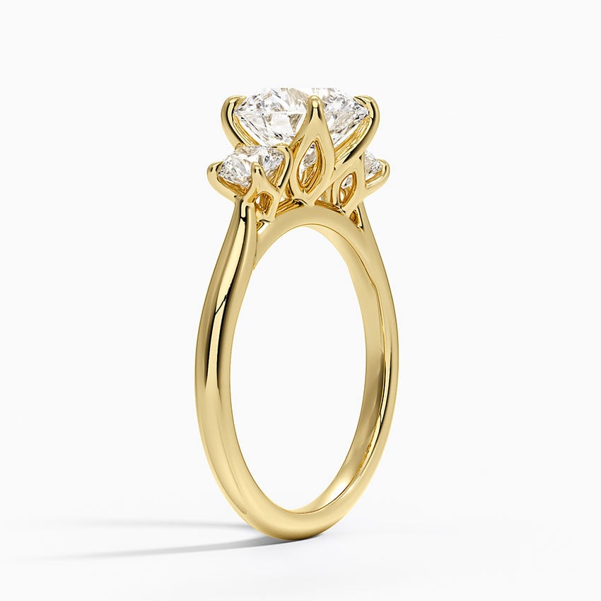 Elodie Perfect Fit Three Stone Diamond Ring (1/2 ct. tw.) - Round Center Stone