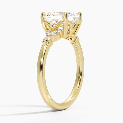 Verbena Diamond Ring - Asscher Cut Center Stone