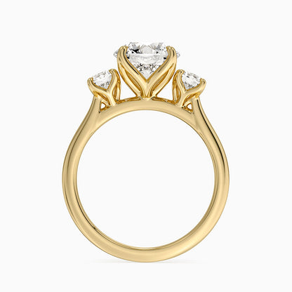 Elodie Perfect Fit Three Stone Diamond Ring (1/2 ct. tw.) - Round Center Stone