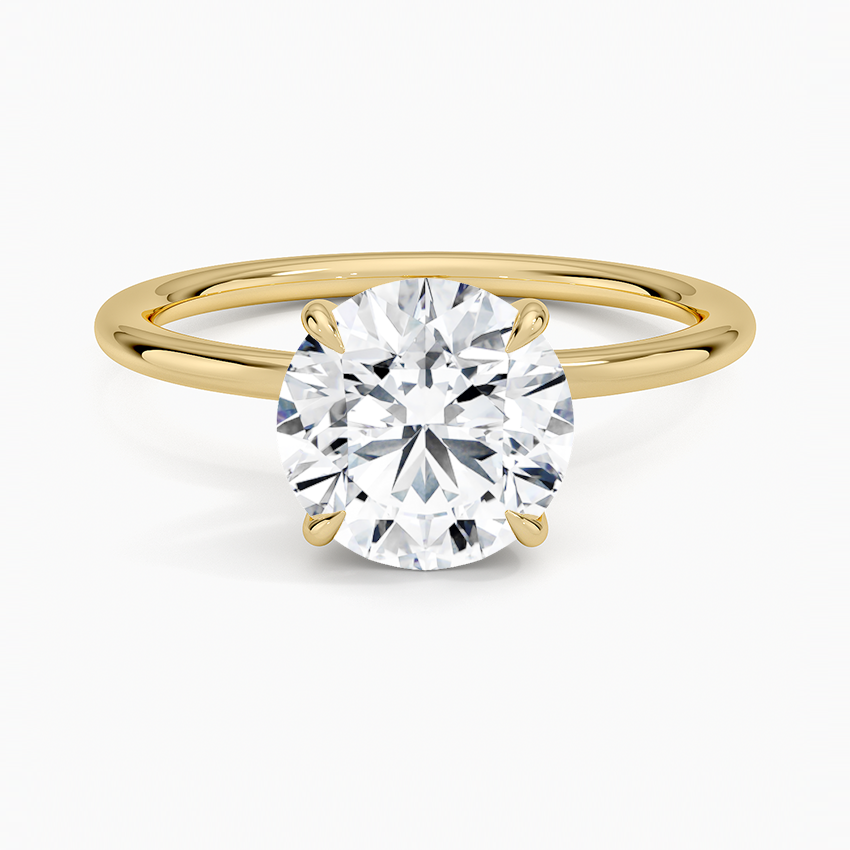 Entwined Solitaire Ring - Round Cut Center Stone