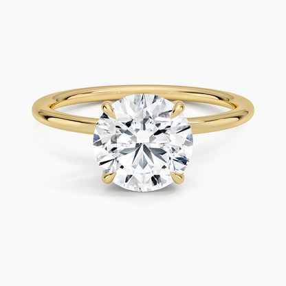 Entwined Solitaire Ring - Round Cut Center Stone