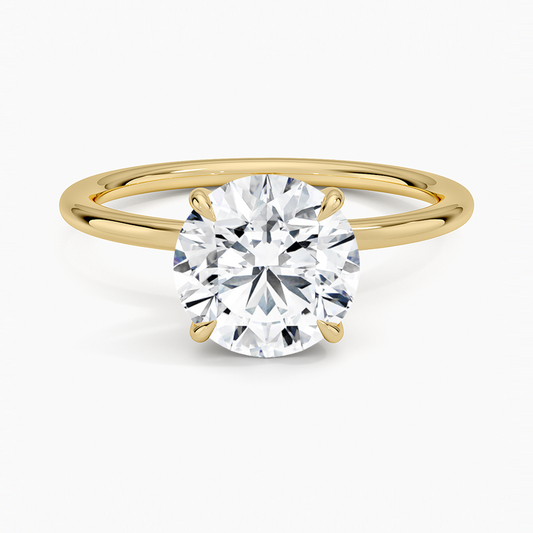 Entwined Solitaire Ring - Round Cut Center Stone