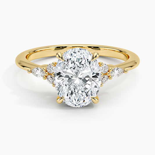 Nadia Diamond Ring - Oval Center Stone