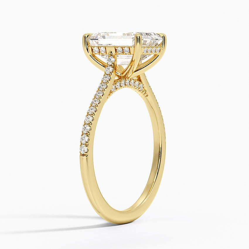 Luxe Dawn Diamond Ring - Emerald Cut Center Stone