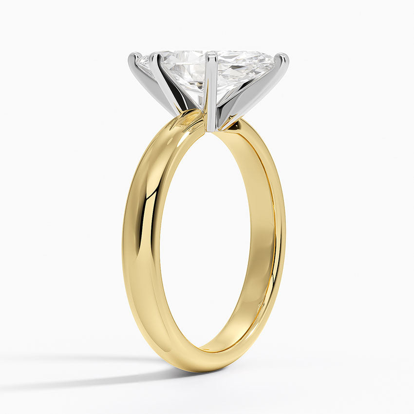 Comfort Fit 3mm Ring - Marquise Cut Center Stone