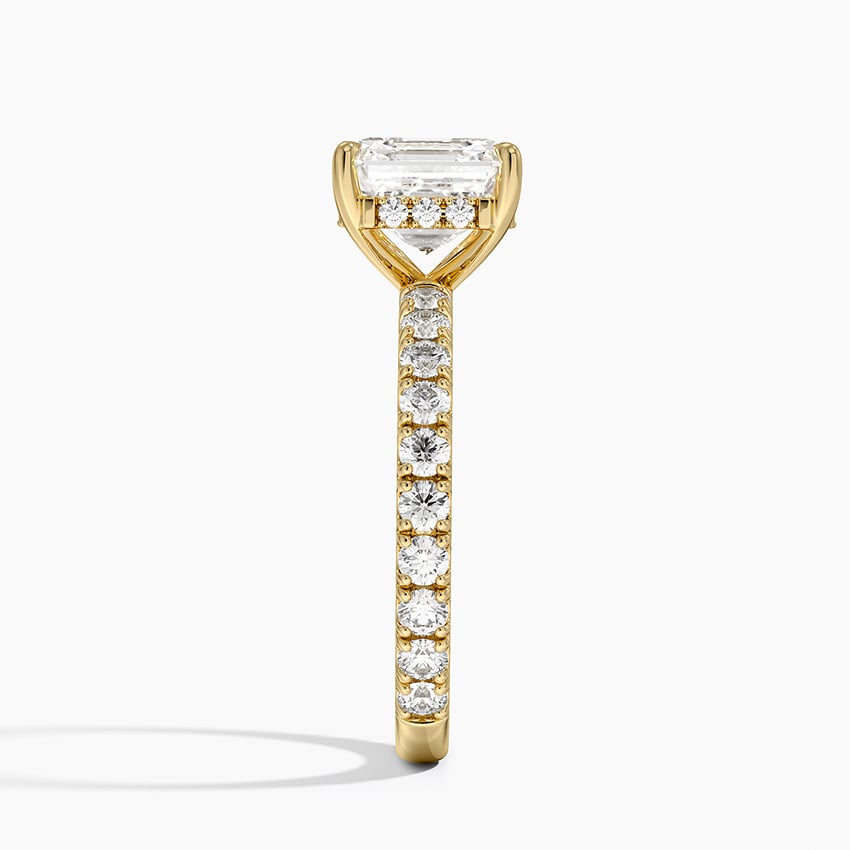 Grand Perfect Fit Three-Quarter Diamond Ring - Asscher Cut Center Stone