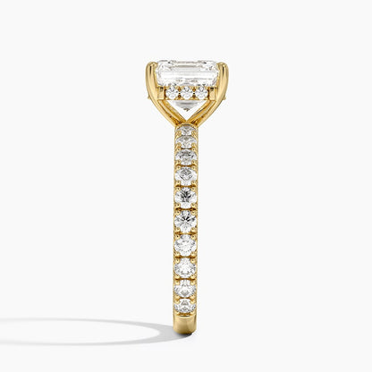 Grand Perfect Fit Three-Quarter Diamond Ring - Asscher Cut Center Stone