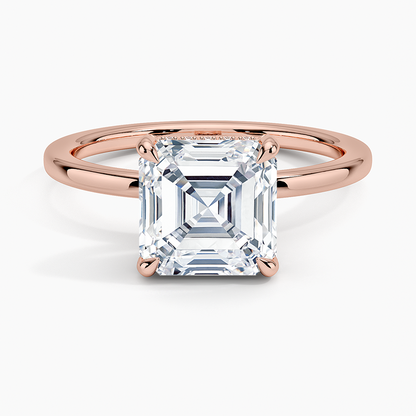 Lumiere 1.5mm Diamond Ring - Asscher Cut Center Stone