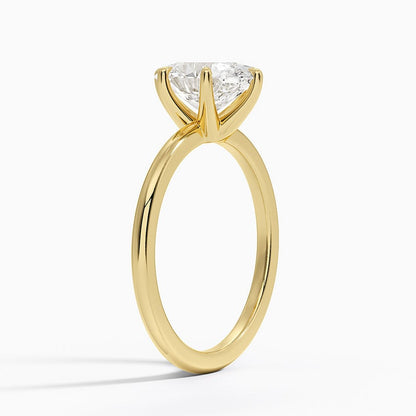 Fairmined 1.5mm Six-Prong Solitaire Ring - Oval Center Stone