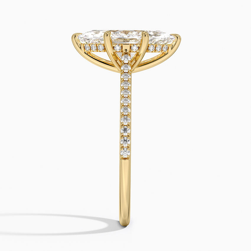 Luxe Dawn Diamond Ring - Marquise Center Stone