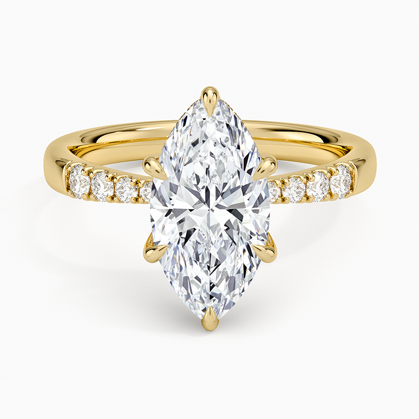 Bella Hidden Halo Diamond Ring (1/5 ct. tw.) - Marquise Center Stone