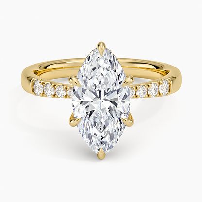Bella Hidden Halo Diamond Ring (1/5 ct. tw.) - Marquise Center Stone