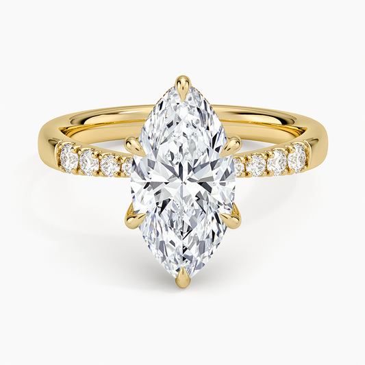 Bella Hidden Halo Diamond Ring (1/5 ct. tw.) - Marquise Center Stone
