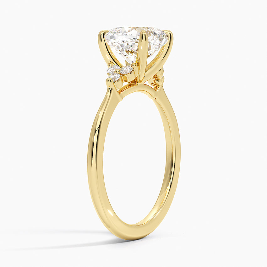 Melody Diamond Ring - Old Mine Cut Center Stone
