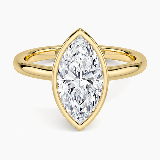 Sylvie Perfect Fit Bezel Solitaire Ring - Marquise Center Stone