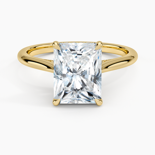 Dawn 1.5mm Diamond Ring - Radiant Cut Center Stone