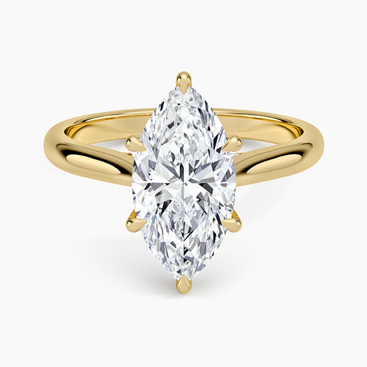 Dawn 2mm Diamond Ring - Marquise Center Stone