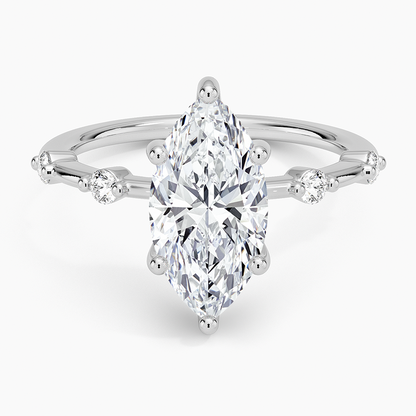 Aimee Hidden Halo Diamond Ring - Marquise Center Stone