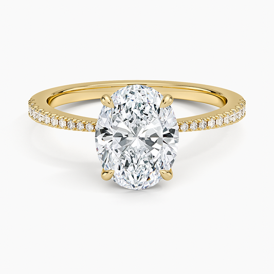 Elena Diamond Ring - Oval Cut Center Stone