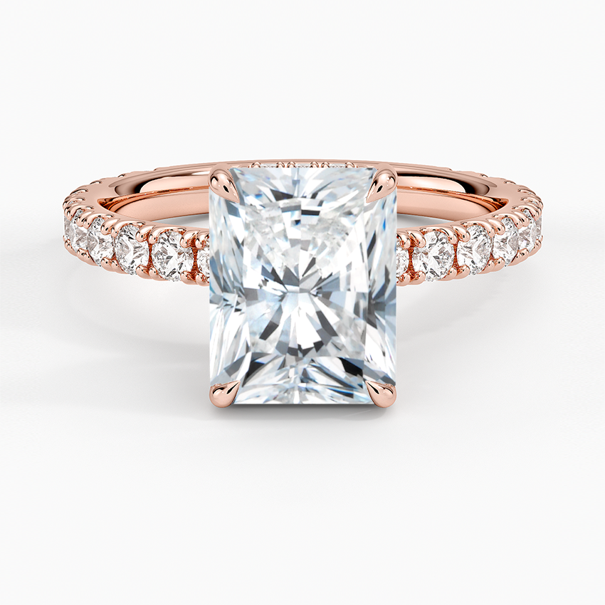 Grand Perfect Fit Three-Quarter Diamond Ring - Radiant Cut Center Stone