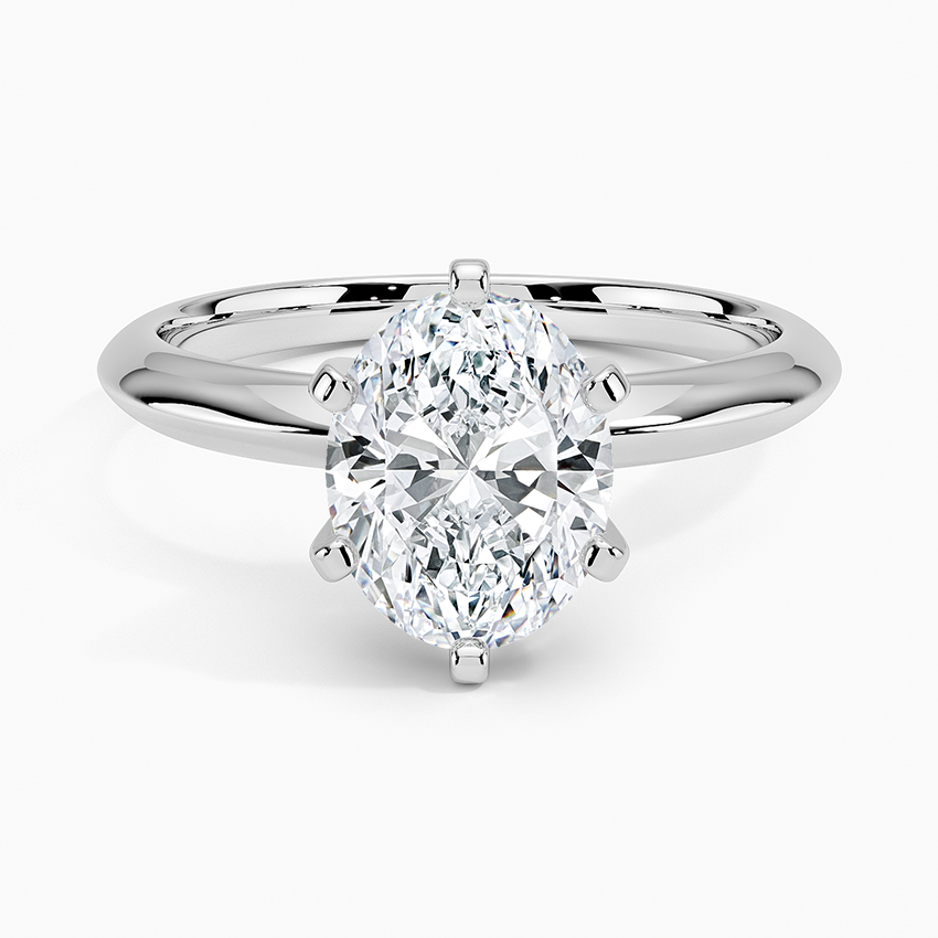 Classic Six-Prong Solitaire Ring - Oval Center Stone