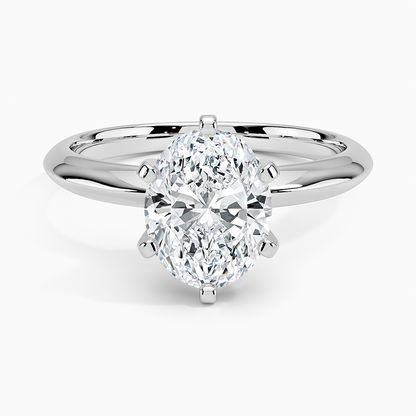 Classic Six-Prong Solitaire Ring - Oval Center Stone