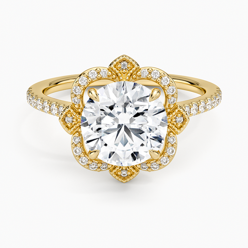 Reina Halo Diamond Ring - Round Center Stone
