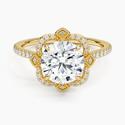 Reina Halo Diamond Ring - Round Center Stone