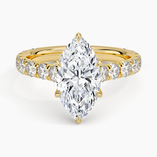 Anthology Three-Quarter Coverage Diamond Ring (7/8 ct. tw.) - Marquise Center Stone