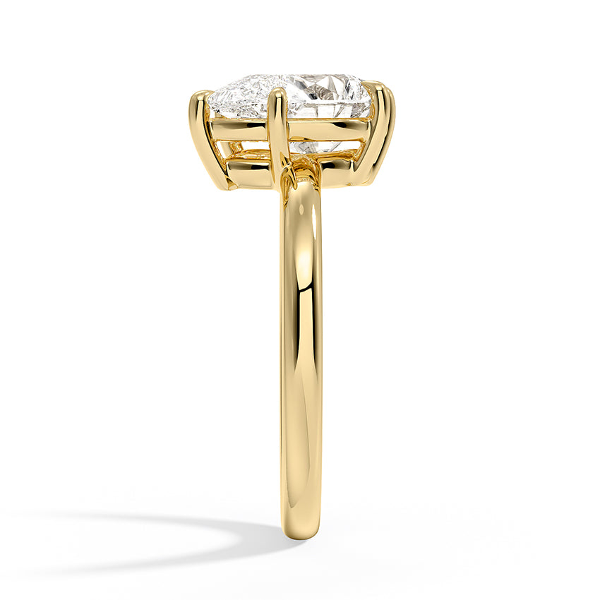 Angled Solitaire Diamond Ring