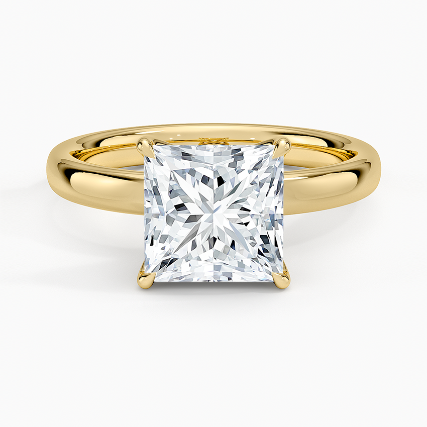 Elodie 2.5mm Solitaire Ring - Princess Cut Center Stone