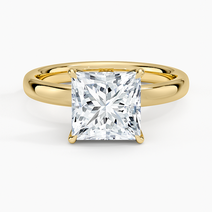 Elodie 2.5mm Solitaire Ring - Princess Cut Center Stone