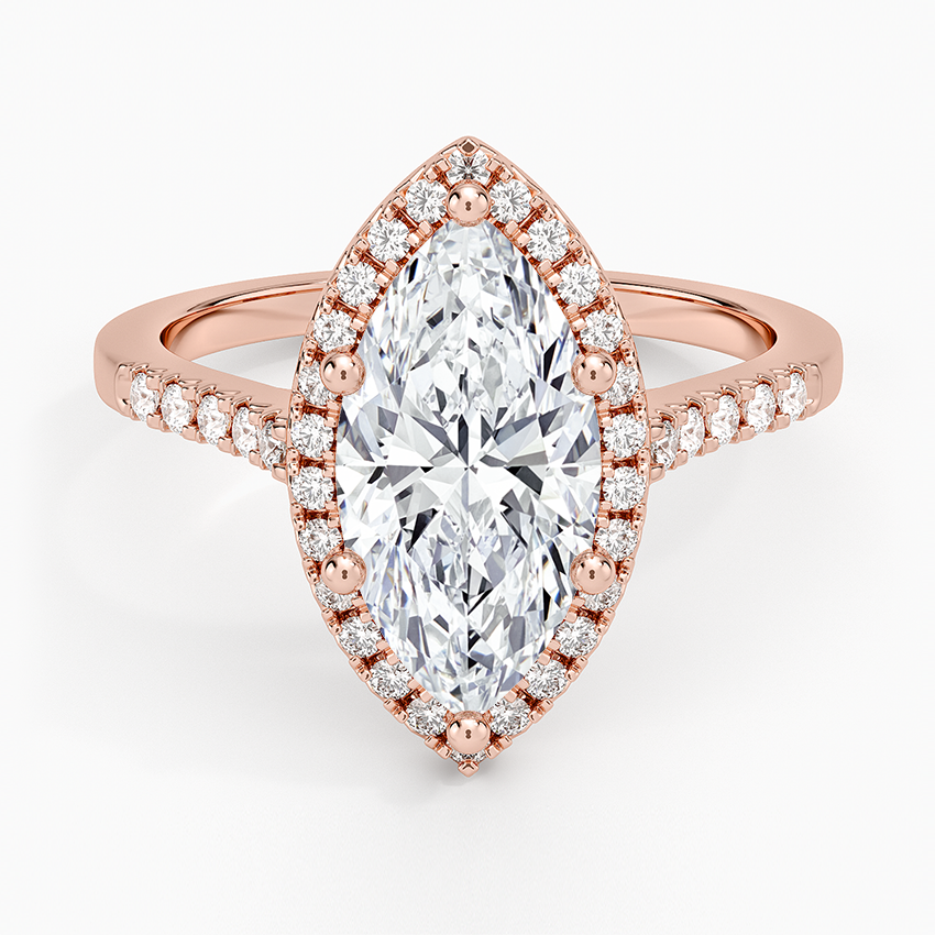 Odessa Halo Diamond Ring (1/5 ct. tw.) - Marquise Center Stone