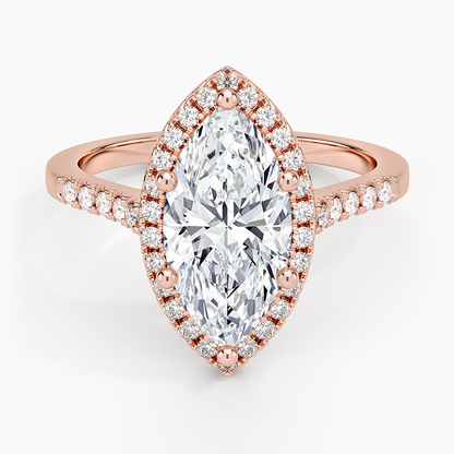 Odessa Halo Diamond Ring (1/5 ct. tw.) - Marquise Center Stone