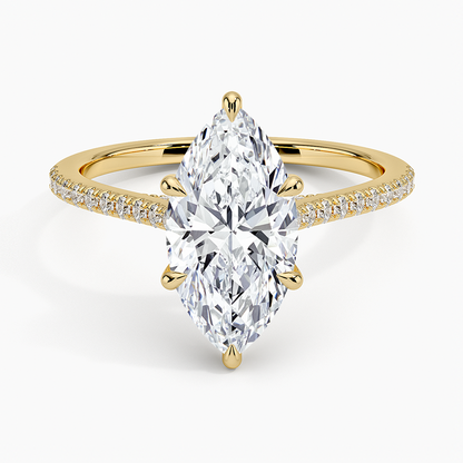 Luxe Dawn Diamond Ring - Marquise Center Stone