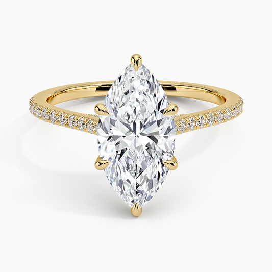 Luxe Dawn Diamond Ring - Marquise Center Stone