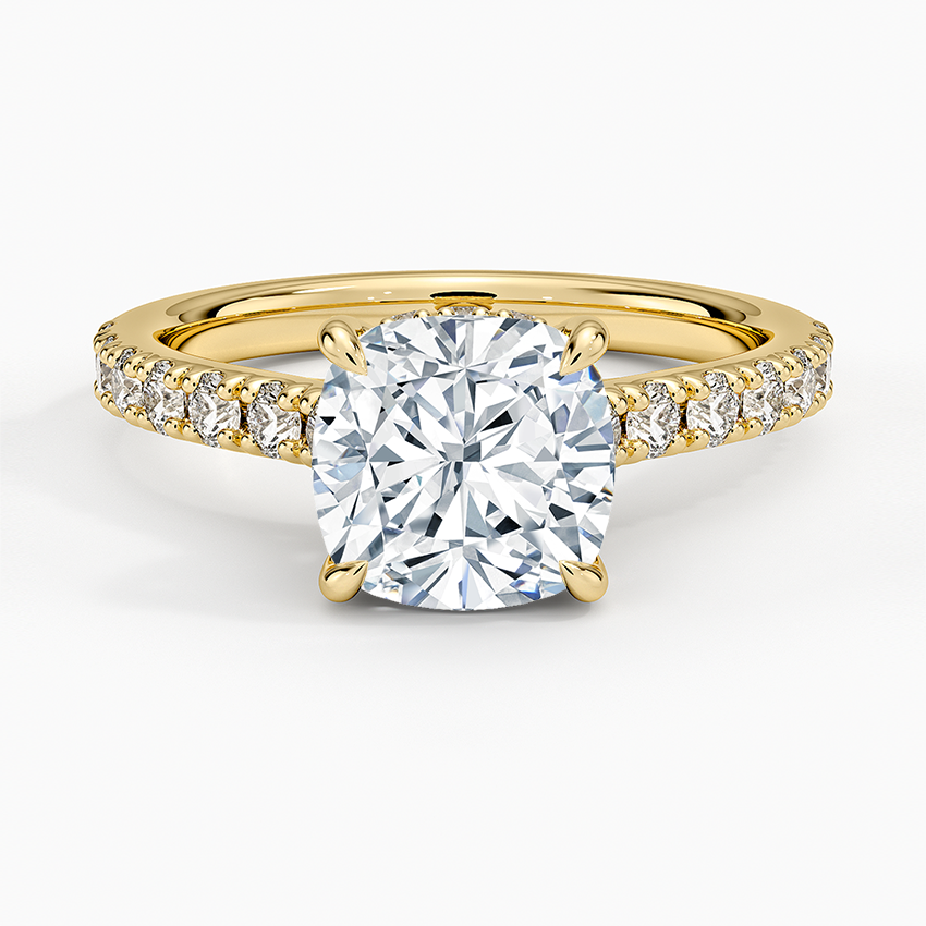 Grand Lissome Diamond Ring - Cushion Cut Center Stone