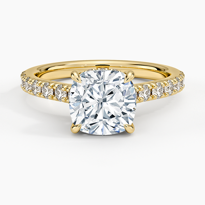 Grand Lissome Diamond Ring - Cushion Cut Center Stone