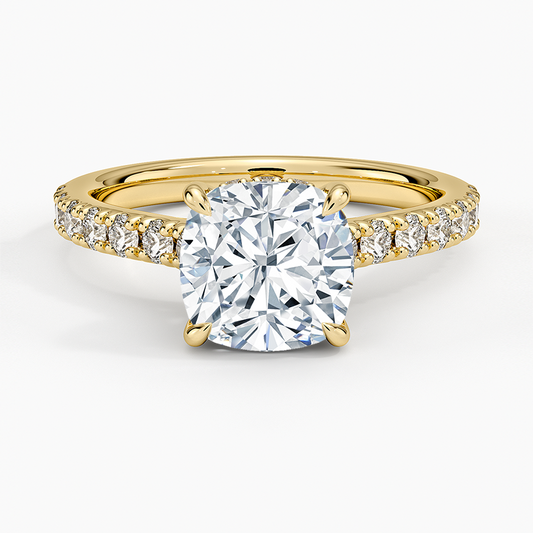 Grand Lissome Diamond Ring - Cushion Cut Center Stone