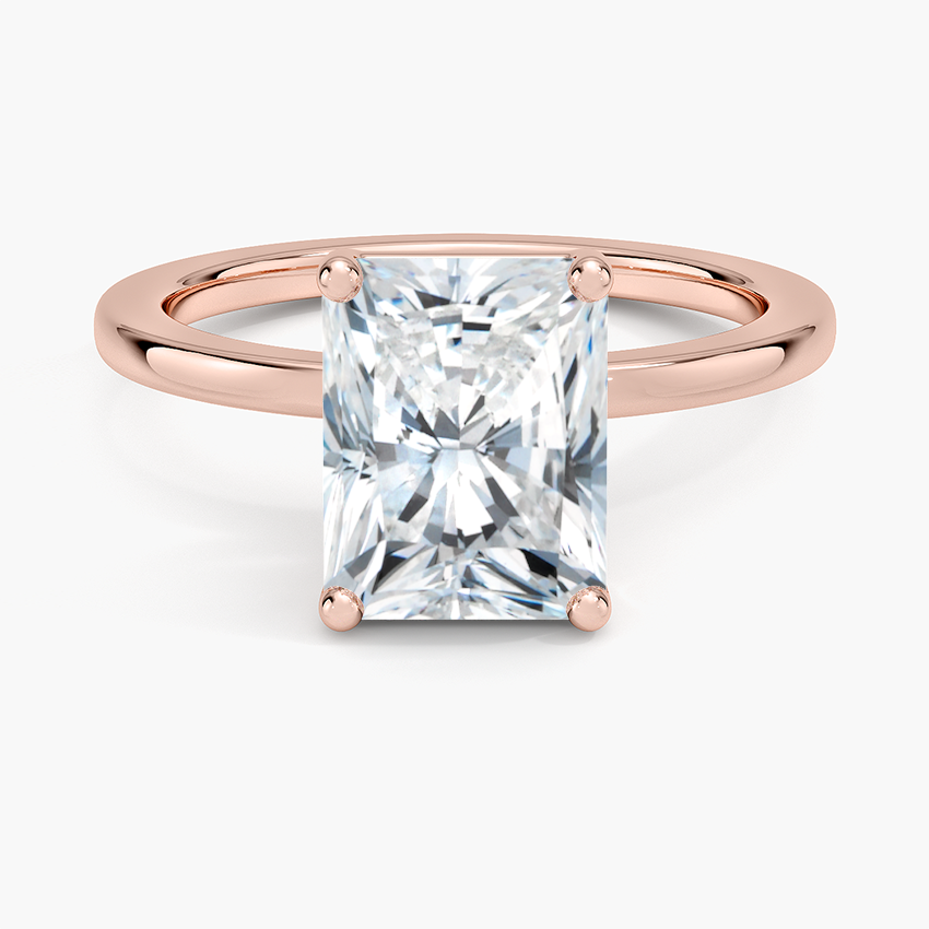 Perfect Fit 1.4mm Solitaire Ring - Radiant Cut Center Stone