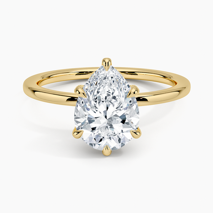 Lumiere 1.5mm Diamond Ring - Pear Center Stone