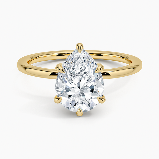 Lumiere 1.5mm Diamond Ring - Pear Center Stone