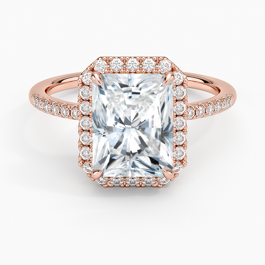 Cambria Halo Diamond Ring - Radiant Cut Center Stone