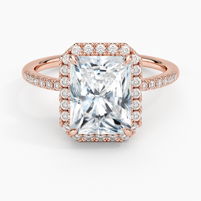 Cambria Halo Diamond Ring - Radiant Cut Center Stone