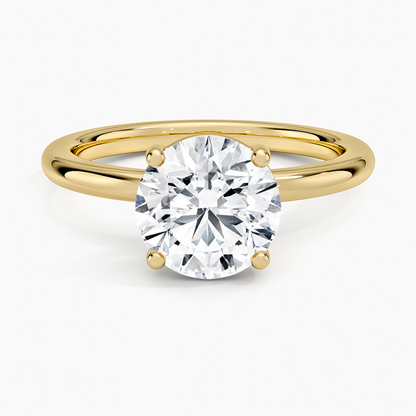 Sydney Perfect Fit 2mm Solitaire Ring - Round Center Stone