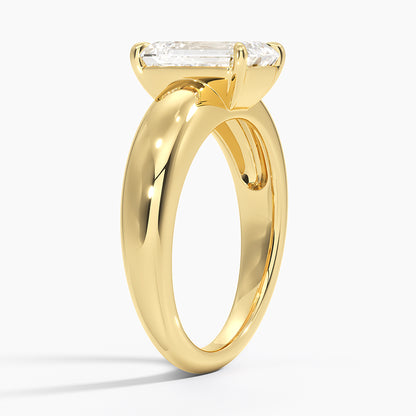 Adrian Solitaire Ring - Emerald Cut Center Stone